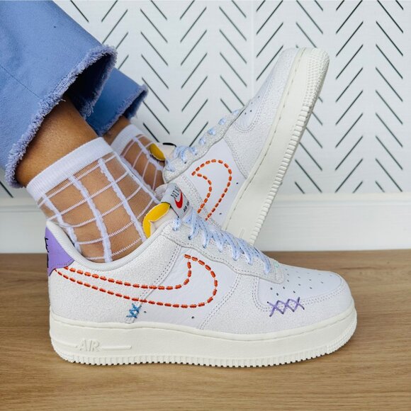 ❤️Nike Air Force 1 '07 SE Low Sz 8.5 Women Retro Shoes Beige Snekear DX2348-100 - Picture 3 of 11